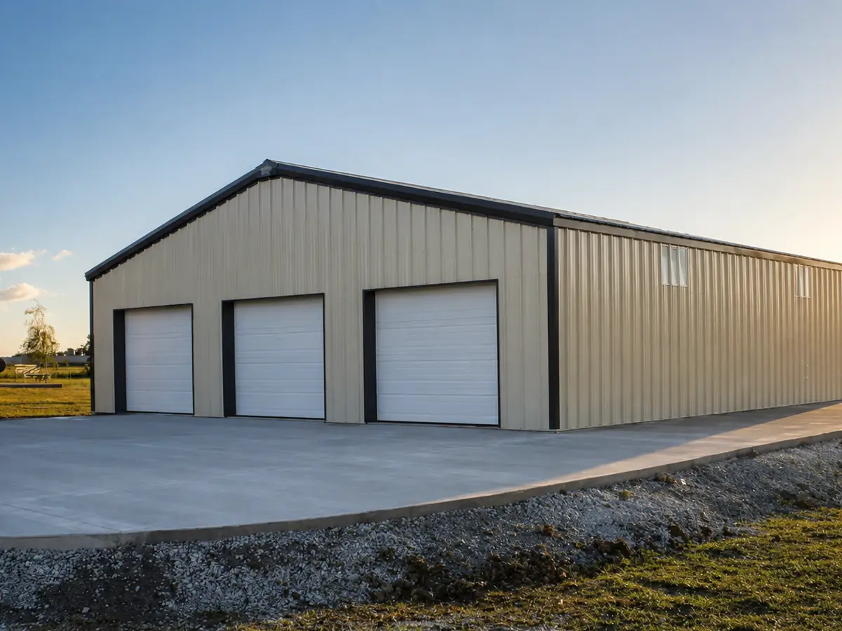 Metal building garage in Bella Vista AR