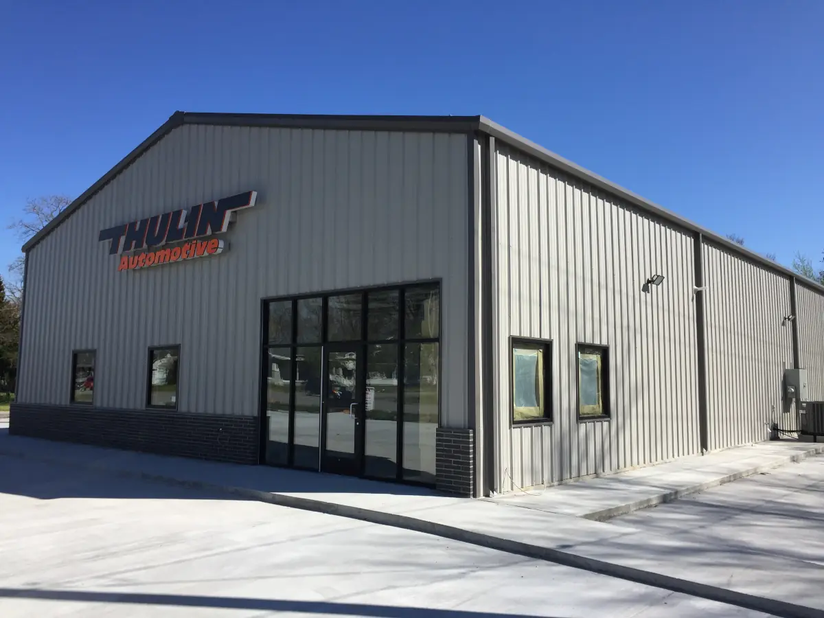 Metal shop building constructed by Jones Building Systems in Pea Ridge Arkansas
